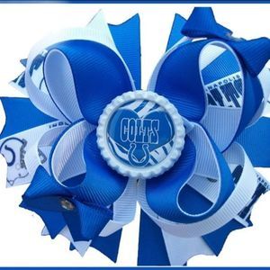 4.5 INCH NFL INDIANAPOLIS COLTS HAIRBOW